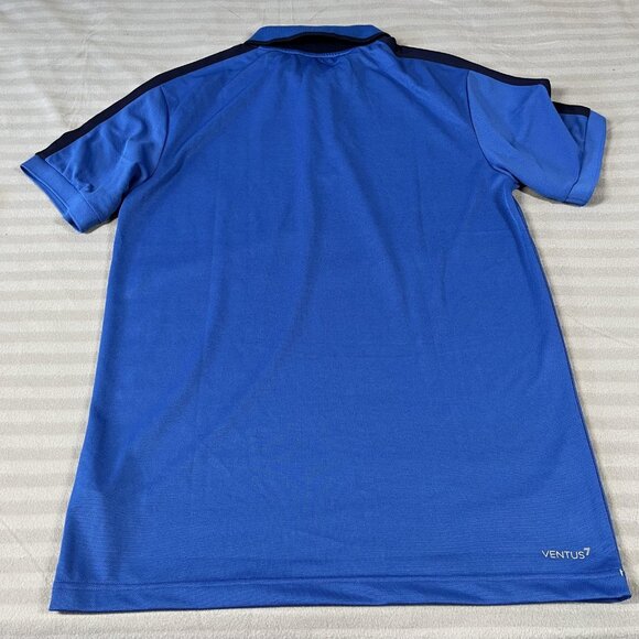 EA7 Emporio Armani Polo Shirt Mens XL Blue Ventus7 Athletic Golf Tennis - Picture 4 of 9